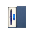 Personalized Metal Blue Drives USB Custom Logo Premium Luxury Executive Black Ink Gel Pen Set With Box