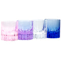 New Arrivals Muti-color  K9 Crystal  Colored Old Fashioned Whiskey Glass 250ml Hand Cut Unique Glass Tumbler with Gift Box