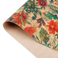 INFOCORK Custom Vinyl Printed Vegan Cork Fabric - Color Fastness Synthetic Faux PU Microfiber Leather for Purses/Wallets/Bags