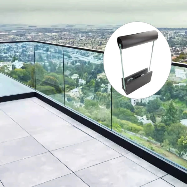 Heavy-duty Aluminum Extruded U-shaped Base Glass Railing Profile Sturdy and Durable Support Profile for Pool Perimeter Fence