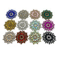 Wholesale  Round Flower Patches Crystal Rhinestone Applique  Embellishments for Women Bridal Dress Bag Box
