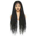 Synthetic Ladies Hair Wigs Lace Front Afro Kinky Curly Box Braids Crochet Heat Resistant Wig