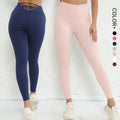 SHINBENE No Camel Toe Peach Butt Fitness Yoga Pants Back Waist Cross Hollow Tight Sports Fitness Leggings
