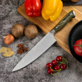 8 Inch 3Cr13 Stainless Steel Eco-Friendly Kitchen Chef Knife with Ergonomic Pakka Wood Handle and Gift Box