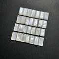 White MOP Natural Mother of Pearl Shell Gemstones Rectangle Facet Jewelry Stone