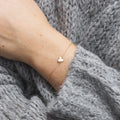 EManco Hot Sale Heart Shaped Bracelet Stainless Steel Gold Plated Bracelet Custom Engraving Initial Letter Bracelet