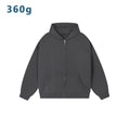 360 Grams Men's Sports Casual Jacket Pure Color Hooded Sweatshirt Zipper Youth Anti Wrinkle Digital Printing Hoodie