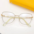 Jiuling Eyewear Stock Ready Custom hd Prescription Lens Shaded Women Round Metal Anti Blue Light Computer Eyeglasses Frame