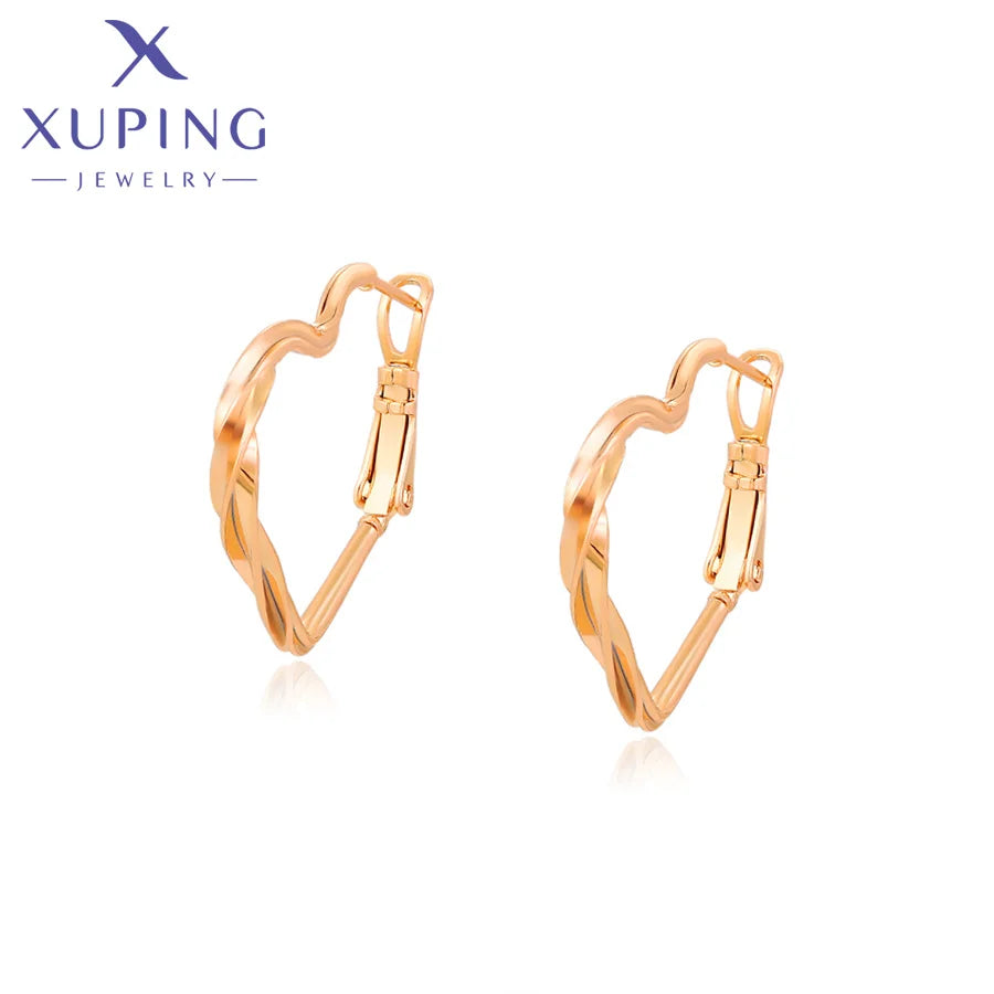 X000781335 xuping Jewelry Elegant 18k Gold Plated Fashion Simple Earring  Women Earrings