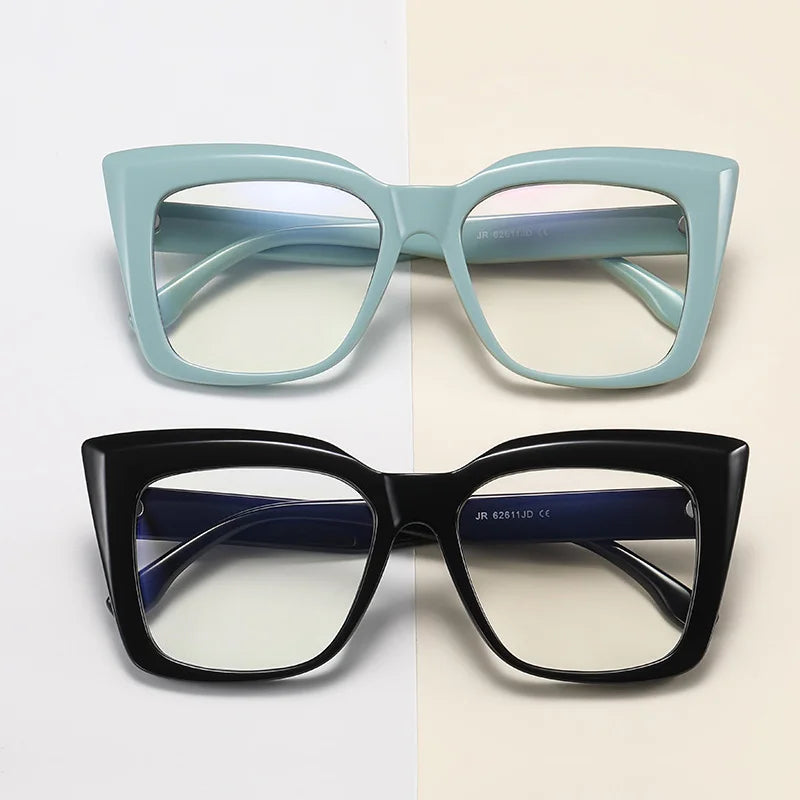 Fashion Designer Cat Eye Anti Blue Light Blocking PC Frame Print Pattern Optical Glasses for Women Reading