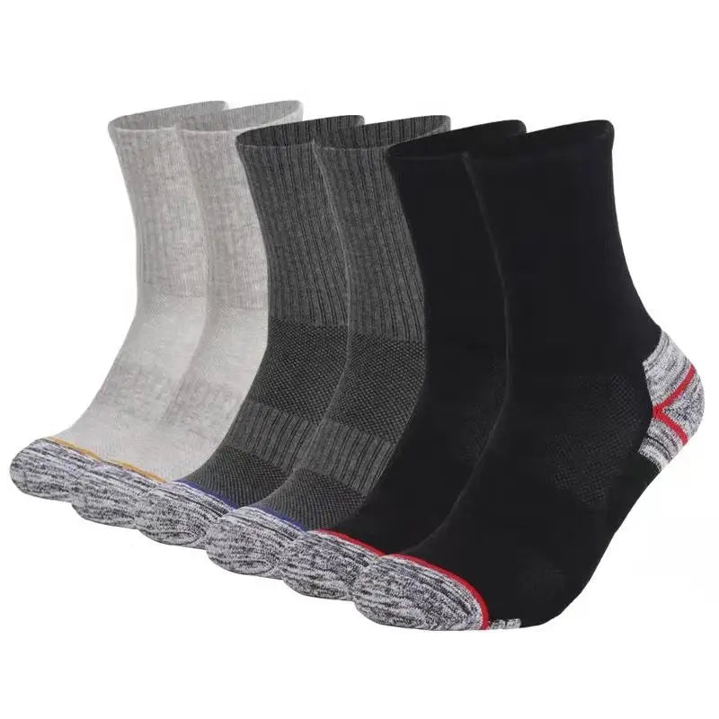 Wholesale Outdoor Half Terry Cushioned Athletic Socks Women Men Cotton Workout Sport Crew Socks
