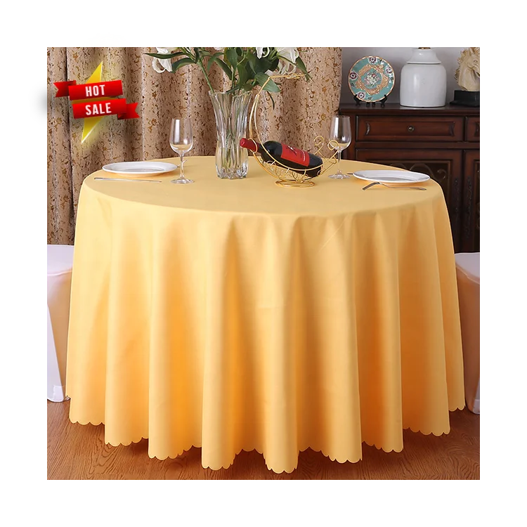 Premium Decorative Polyester Round Tablecloth for Outdoor Indoor Use Circular Table Cloth for Hotel Wedding Restaurant Decor