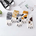 Women Ladies Spring Autumn Cute Thin Cartoon Print Cat Dog Paw Ankle Socks