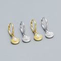 Crown Shell Earrings with Pearls 925 Sterling Silver Hoop Earrings