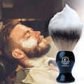Premium Black Men's Shave Brush with Synthetic Bristles & Plastic Handle Customized Label Low MOQ 100 Pcs in Stock