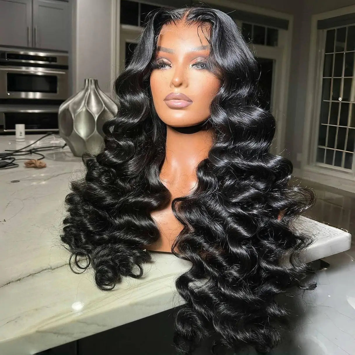 2*6 Lace Closure Wig Natural Hairline HD Straight 13*6 Frontal Human Hair Wigs Natural Black Heavy Density Remy Hair 150%