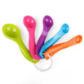 Whole  Sell Plastic Colored Five-piece Set of Measuring Spoons