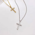 Diamond Cross Necklace for Women Gold Cross Pendant Necklace Choker Faith Jewelry Dainty Tiny Gold Cross Necklaces for Women