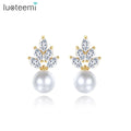 LUOTEEMI Charm Trending Dainty New Earing Bohemian Drop Lady Elegant Zircon Jewelry Cubic Fashion Earring
