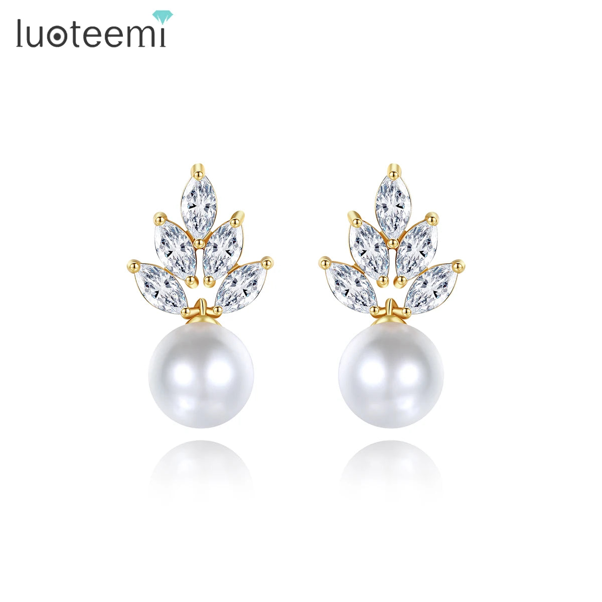 LUOTEEMI Charm Trending Dainty New Earing Bohemian Drop Lady Elegant Zircon Jewelry Cubic Fashion Earring