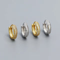 Beautiful Design 925 Sterling Silver Earrings Gold/Silver Luxury Diamond Hoop Earrings for Women