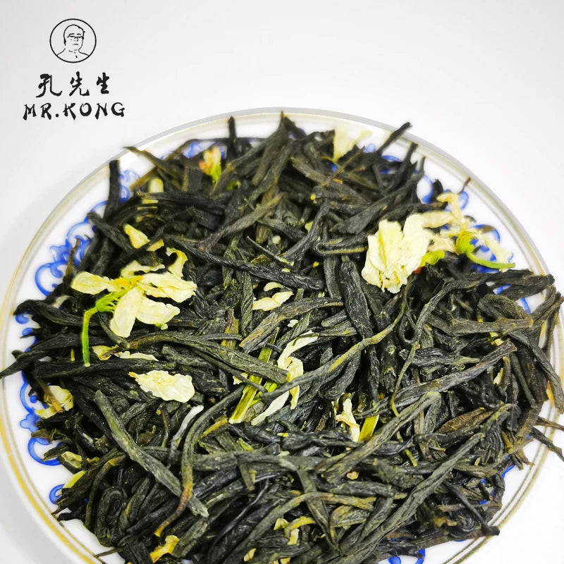 Black Beauty Pine Needle Jasmine Tea Good Quality Mixed With Jasmine Blended Tea Jasmine Green Tea