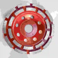 125mm Turbo Segmented Double Row Metal Bonded Concrete Diamonds Grinding Wheels for Nonferrous Metals