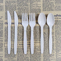 Eco-Friendly Biodegradable CPLA Corn Starch Party Cutlery Set Fork and Spoon Disposable Utensils