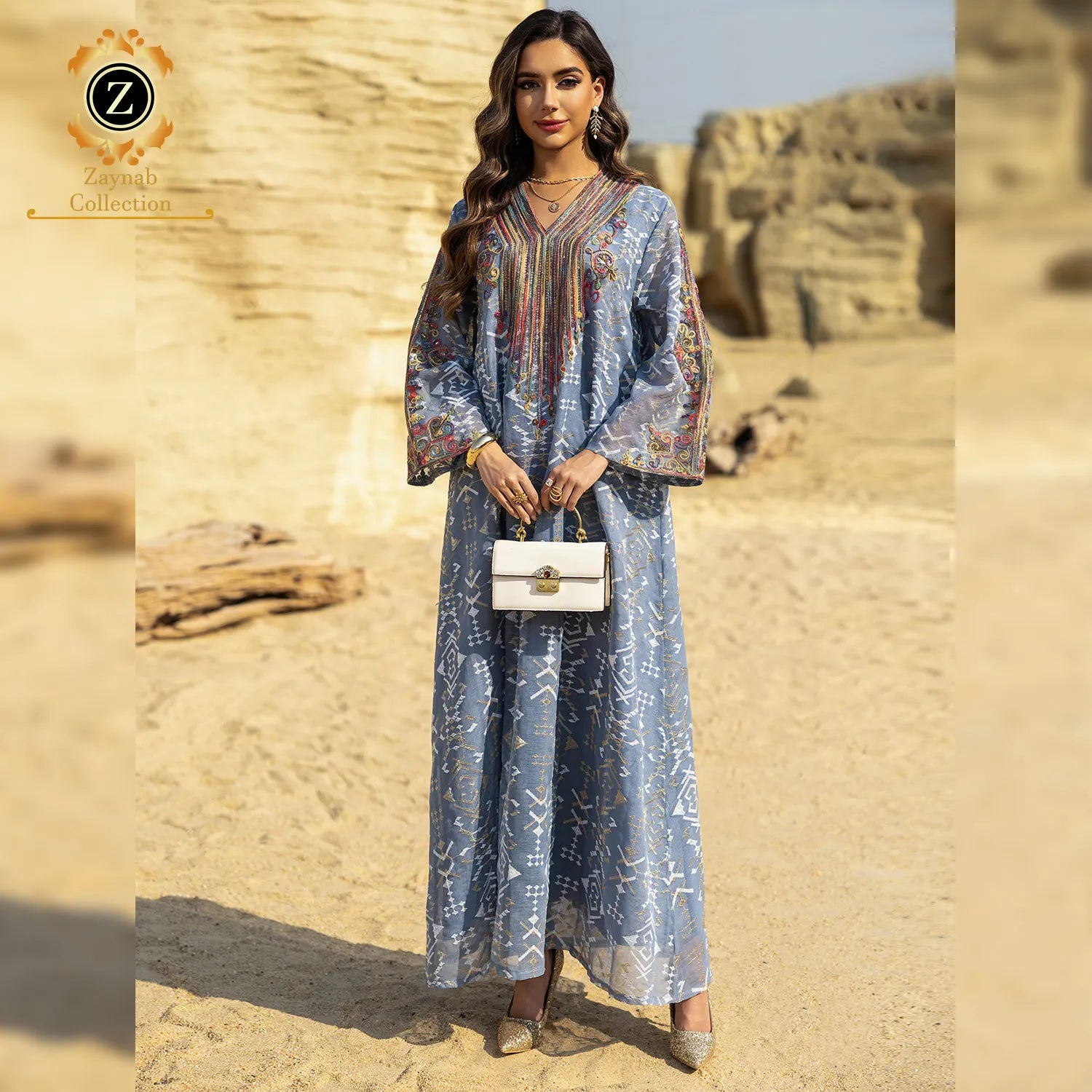 Zaynab Abaya Women Muslim Dress Women Islamic Clothing Dresses Kaftan Muslim Dubai Abaya Arab Embroidery New Jalabiya