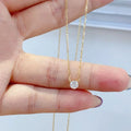 RUYI Luxury 18K Yellow Gold Necklace Classic Fashionable Lab Grown Diamond for Women Wedding Engagement Party Jewelry Wedding