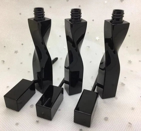 8ml High Quality Special Twisted Shape Black Mascara Eye Liner Tube Cosmetic Container Custom Logo