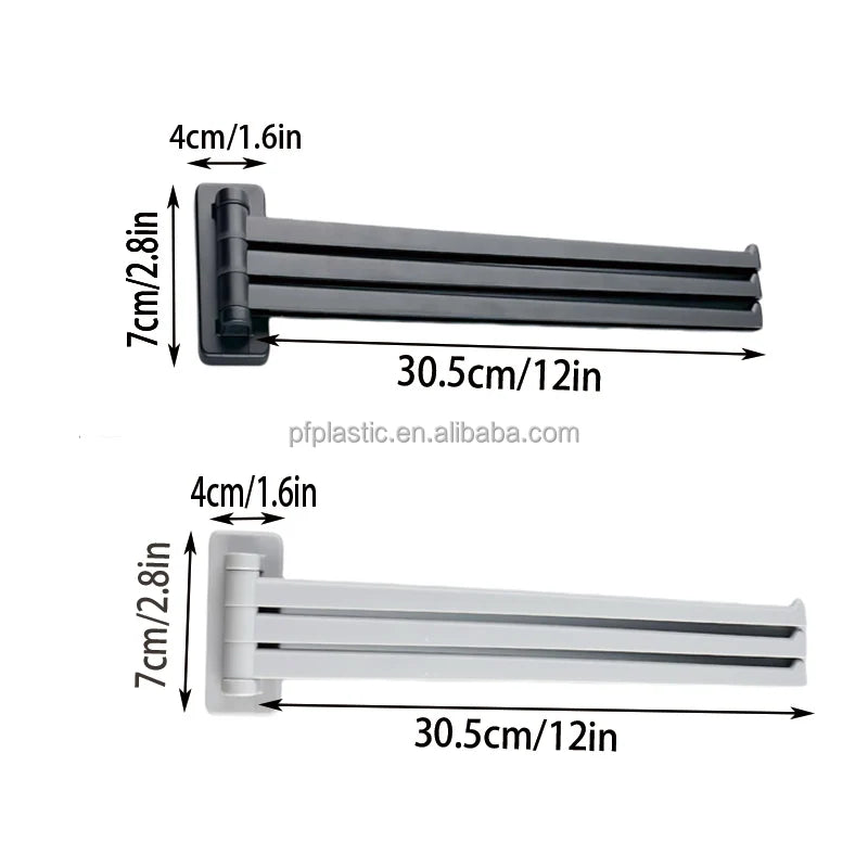 Self Adhesive Plastic Towel Rack Bathroom Towel Holder