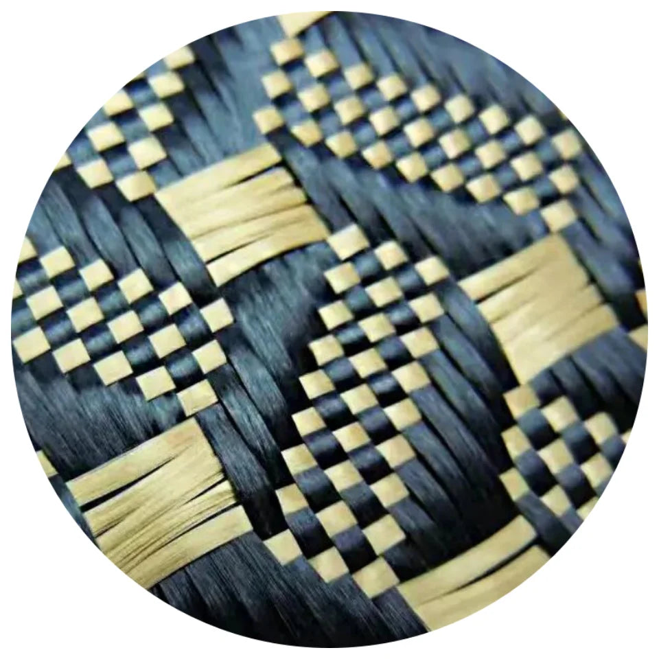 Yellow Color Hexagon Carbon Aramid Jacquard Fabric Honeycomb Carbon Fiber Cloth