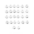 Stock Mirror Stainless Steel Jewelry Accessories 12mm Diy Round Etching English Letters A-Z Pendant Charm