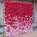 Custom 3D Wedding Flower Wall Artificial Silk Rose Flower Wall Backdrop Decorative Artificial Flower Wall Panel wedding decor