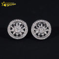 Promotion Price Pass Diamond Tester GRA Certified VVS Diamond Fully Iced Out Hip Hop 925 Silver Jewelry Moissanite Stud Earrings