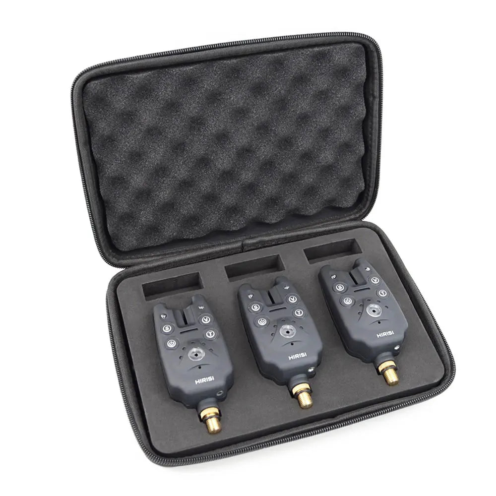 Hirisi Carp Fishing Alarm Set 3 in Case Waterproof Bite Alarm B1101-3 MegaBDM