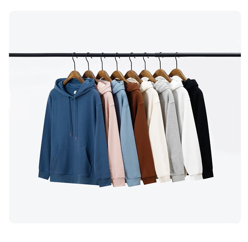Custom logo 280 Gsm Casual Hoodie High Quality Solid Color Sweatshirts Wholesale Unisex Pullover