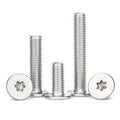 Ultra-Thin 304 Stainless Steel Torx Screws M2 M3 M4 M5 M6 M8 Sizes Low Flat Head Design Metric Measurement System