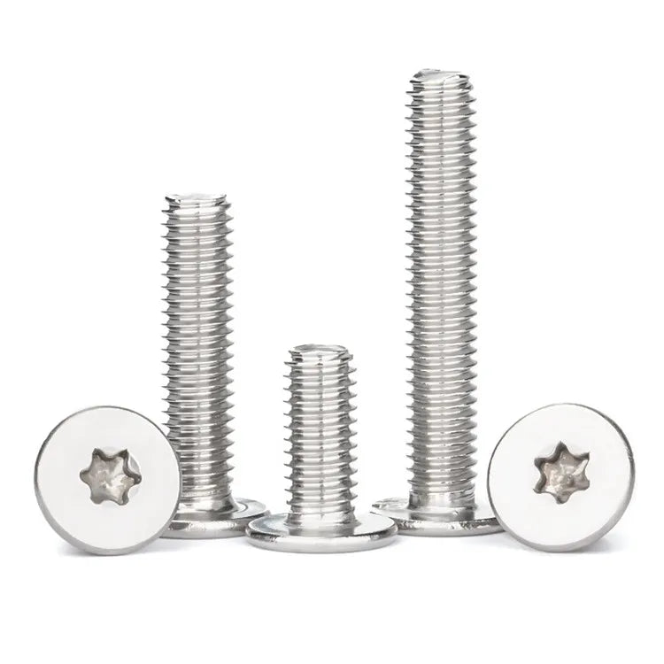 Ultra-Thin 304 Stainless Steel Torx Screws M2 M3 M4 M5 M6 M8 Sizes Low Flat Head Design Metric Measurement System