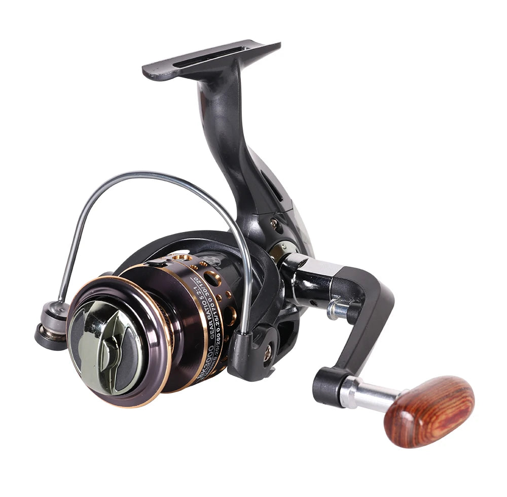 KALIOU BK3000 Left Hand Spinning Fishing Reel-River & Ocean Use 5.2:1 Gear Ratio Aluminum Alloy & Nylon Construction