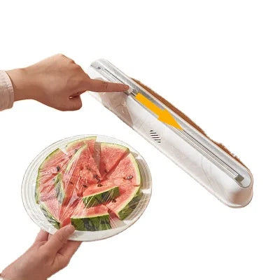 Hot Selling White Plastic Cling Wrap Cutter Portable Food Grade ABS Utensil Customizable Cling for Hot/cold Foods