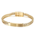 KALEN Punk Jewelry Men Gold-plating Bracelet Fashion Stainless Steel Bracelets Jewelry
