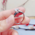 Beautiful Wedding Rings Dropshipping 1ct 2carat 3ct Sterling Silver Engagement Diamond Moissanite Ring