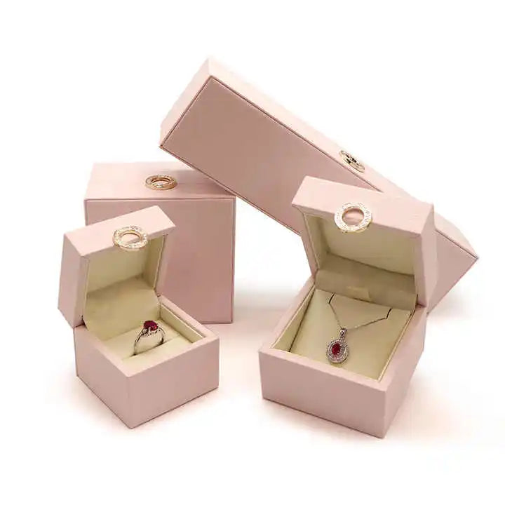 Wholesale Best Seller Fancy Luxury High End Jewelry Packing Boxes Pink Bulk Personalized Your Logo at Good Price From China
