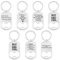 Custom Blank Stainless Steel Metal Bottle Opener Keychain Laser Engraved Sublimation Beer Bottle Opener for Father Day Gift