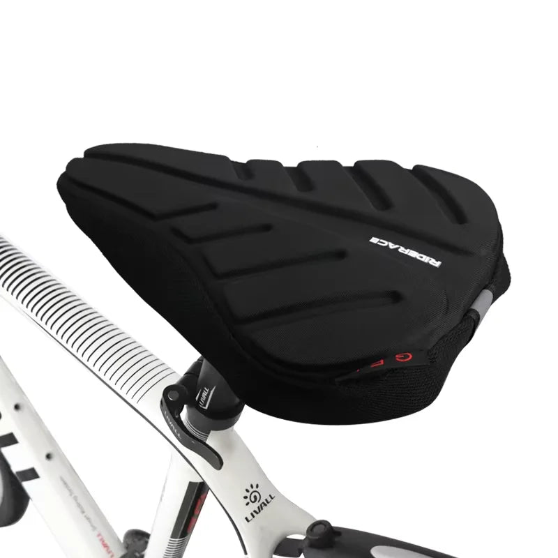 RIDERACE Bicycle 3D Saddle Cover Soft Breathable Thick Road Bike Silicone Sponge Seat Cushion Ultra-light Cycling Accessories