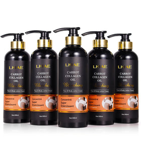 Collagen Carrot Oil Bleaching Vitamin E Moisturizing Glowing Skin Face Whitening Body Lotion for Dark Skin