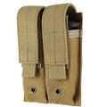Tactical Nylon Dual Mag Pouch for 9MM Double Magazine Holder with Molle System for Hunting