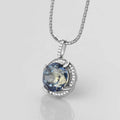 Abiding Natural Mystic Quartz Gemstone Jewelry Pendant 925 Sterling Silver Pendant for Women Anniversary Gifts